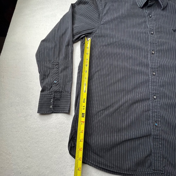 American Eagle Outfitters Longsleeve Mens Shirt Button Up Large Gray - Picture 12 of 14